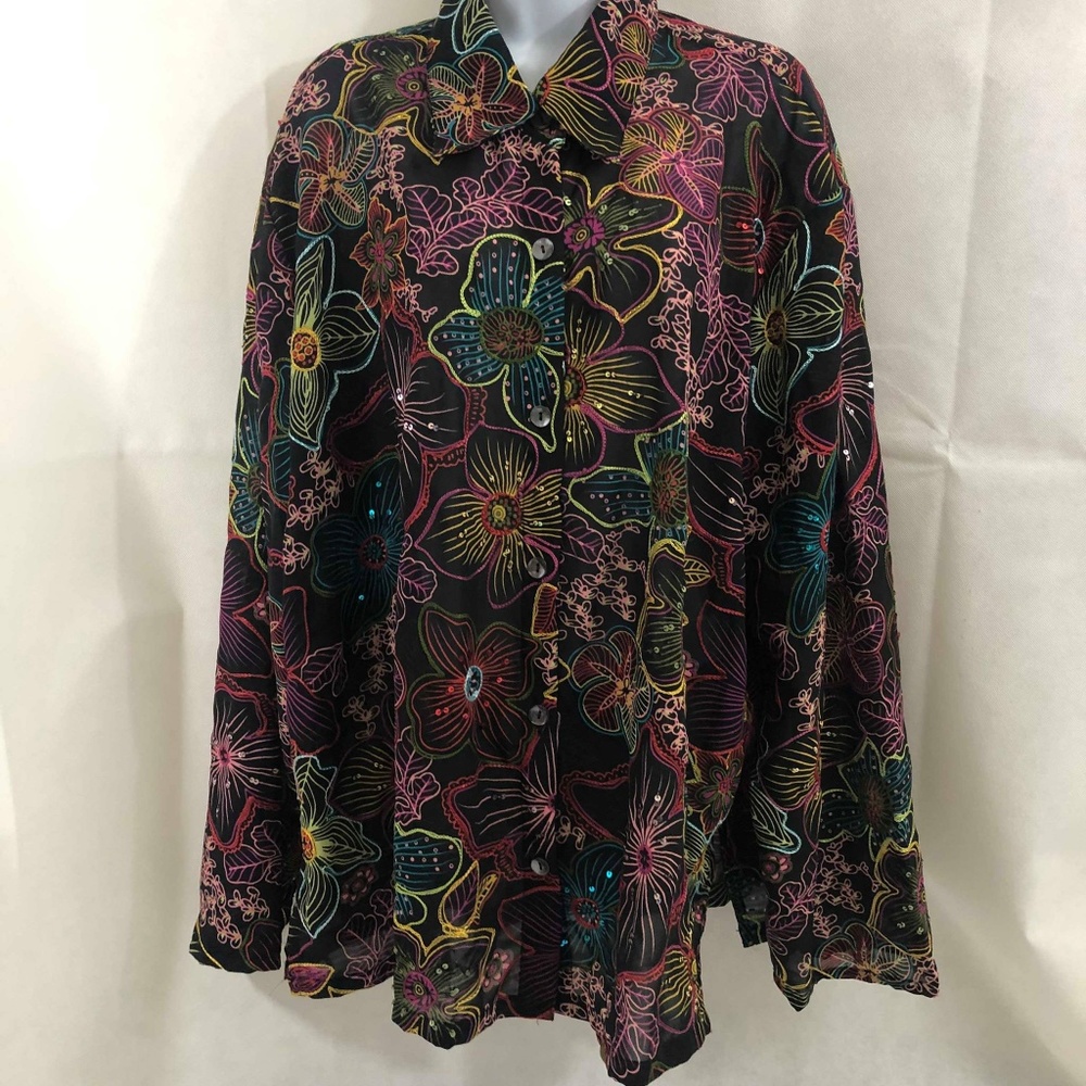Coldwater Creek Dressy Blouse Sz 3X